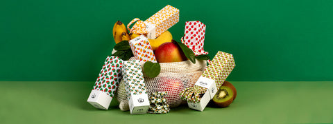 Cordones con estampados de frutas tropicales