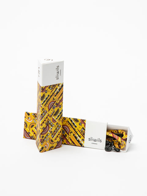 cordón para gafas con estampado étnico amarillo