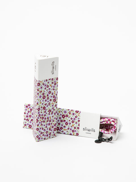 cordón para gafas flores rojas