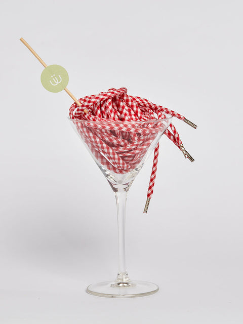 Cordón vichy rojo y blanco