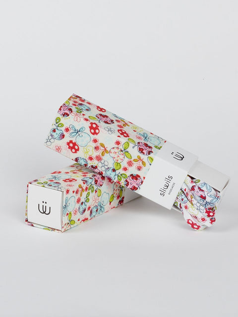 Cordones de fantasía con estampado de flores y frutas