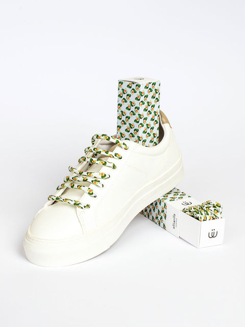 Zapatillas con cordones estampados con aguacate