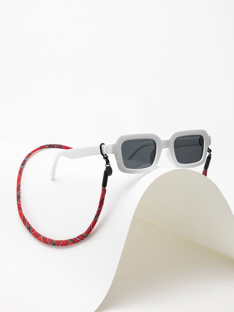 cordones para gafas de sol tartan rojo