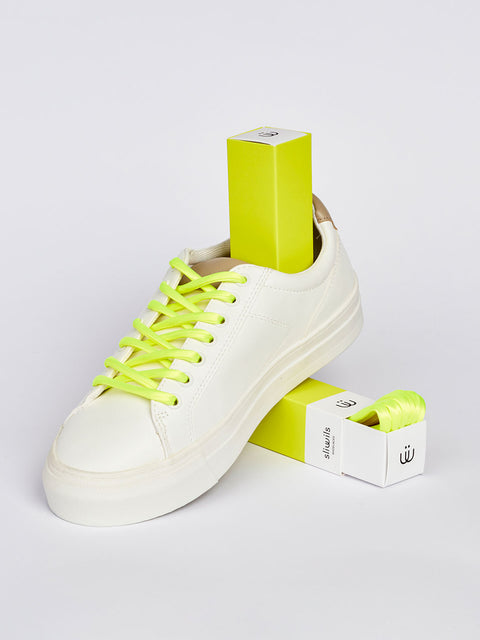 Cordones color fluor amarillos para zapatillas adidas, converse, nike y vans