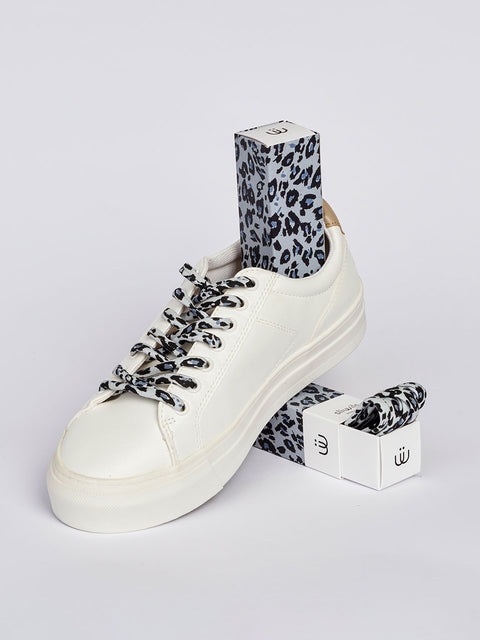 Zapatillas con cordones animal print snow leopard