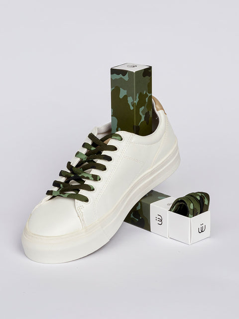 Cordones para zapatillas verde militar